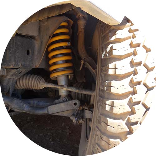 Coil spring fitted to vehicle